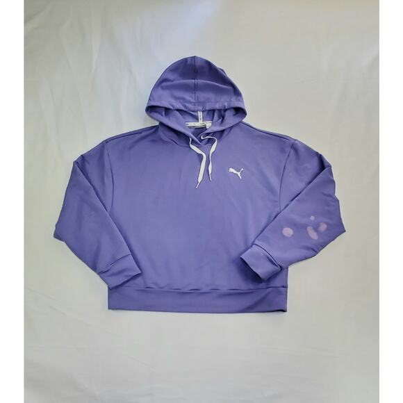 Puma Size S Ladies’ Lightweight Hoodie Hazy Blue Purple Gym Yoga Athletic Ca11 - Picture 1 of 6